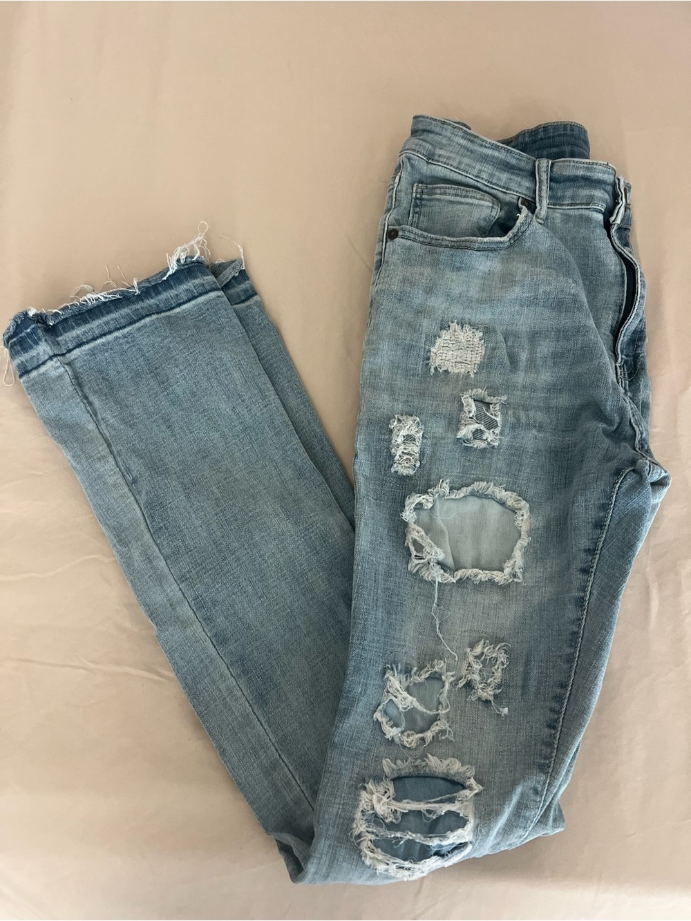 Light Blue Distressed Men’s Jeans